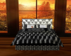Black and white bed