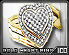 ICO Gold Heart Ring