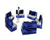 blue satin chairs