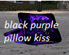 black purple pillow kiss