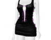 Pin Dress Black Magenta