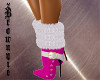Icy Pink Fur Boots