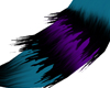 Teal/purple/black tail