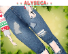 Aly! Ripped Jeans Blue