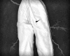 f white track pants