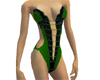 Green velvet corset