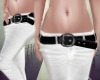 Ⓔ White Jeans + Belt