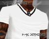 YH | White V Neck Shirt