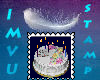 Birthday cake stamp