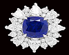 Blue/Wht Sapphire Ring