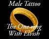 Male One ring Tattoo