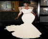 TEF CREAM LACE GOWN