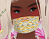 yellow floral mask