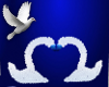 Blue Swan Heart Balloons