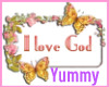 {YC}I Love God Sticker