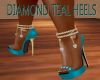 DIAMOND TEAL HEELS