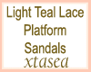 Light Teal Lace Sandals