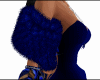LeLani Blue Fur Shrug