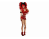 Red pvc mini dress