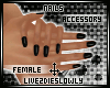 .L. Black PVC Nails