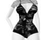 Blk stitchy romper