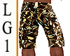 LG1 Brown Printed Shorts