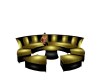 golden black couch set