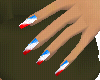 Red White & Blue Nails