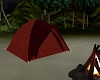 red camping tent