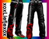 [L]Red Rose Jeans M