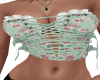 Mint floral corset