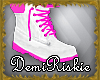 white&pink  boots