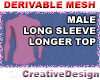 Male Longer Top LS Mesh