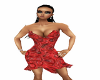 Red swirl Dress