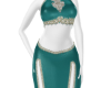 Two Piece Flower Teal Two Piece Flower Teal