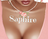 Saphire Necklace Custom