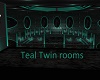 Teal Twin Rooms