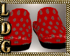 B/Red Cookie Slippers