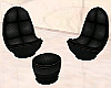 Black Cozy Kiss Chairs