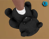 Black Teddy Slippers (M)