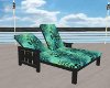 *CM*PATIO LOUNGER TEAL