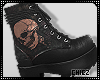 Cz!Boots Black Skull1