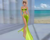 Lime Green Sheer Gown