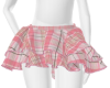 Ruffle Plaid Pink Skirt