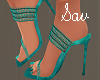 Emerald Jeweled Heels