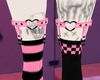 P! Chess Socks Pink