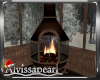 Snow Cabin Fire Place