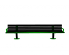green and black bench 
