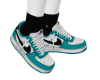 J1 Cyan-White- *F Bsocks