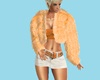 Chloe Layer Fur Orange